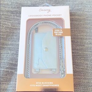 Casery Crossbody Phone Pocket - Silver